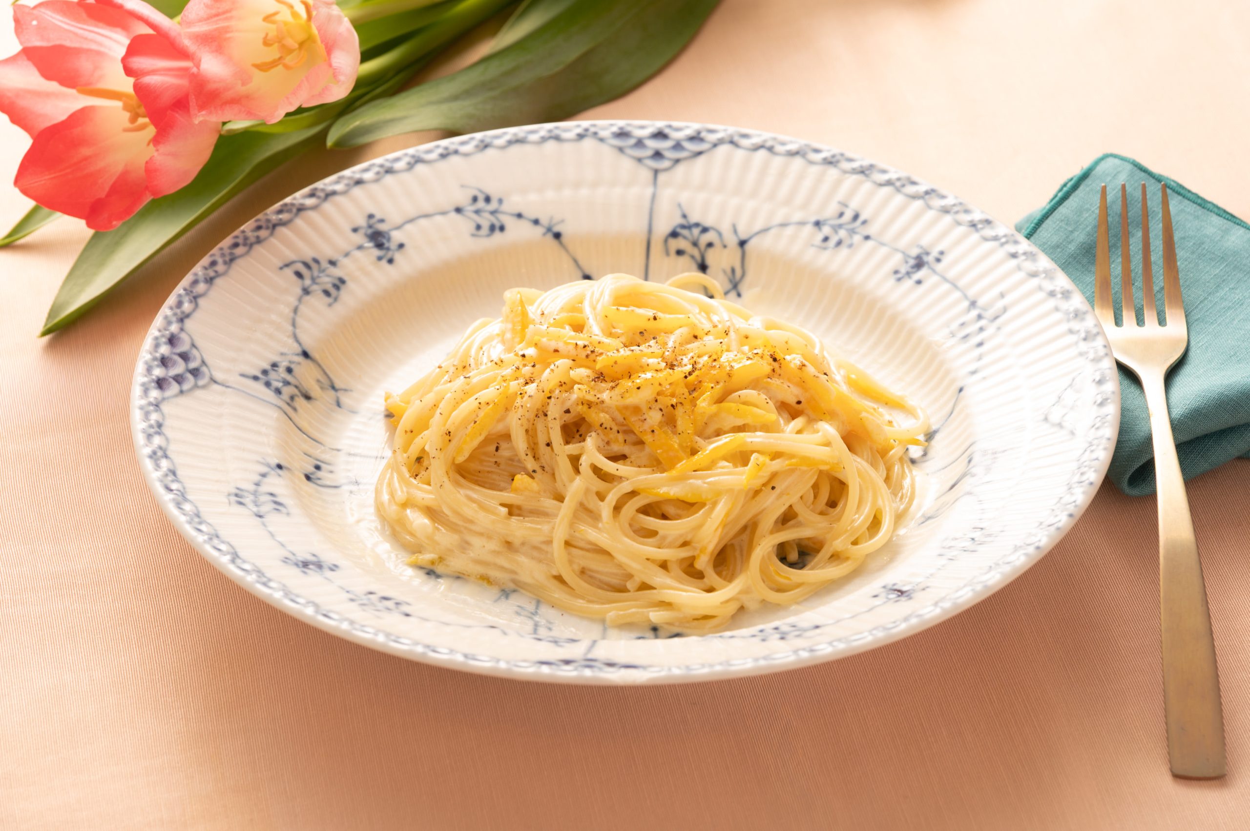 柚子のクリームパスタ